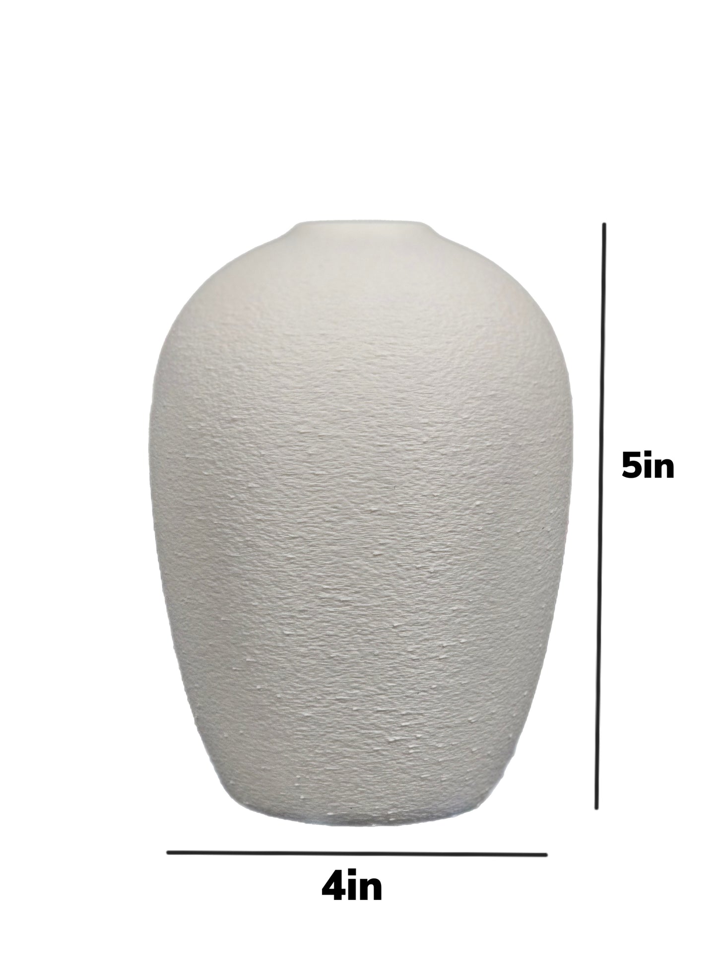 Modern Textured Vase Minimalist Black & White Options, Durable Decorative Flower Vase