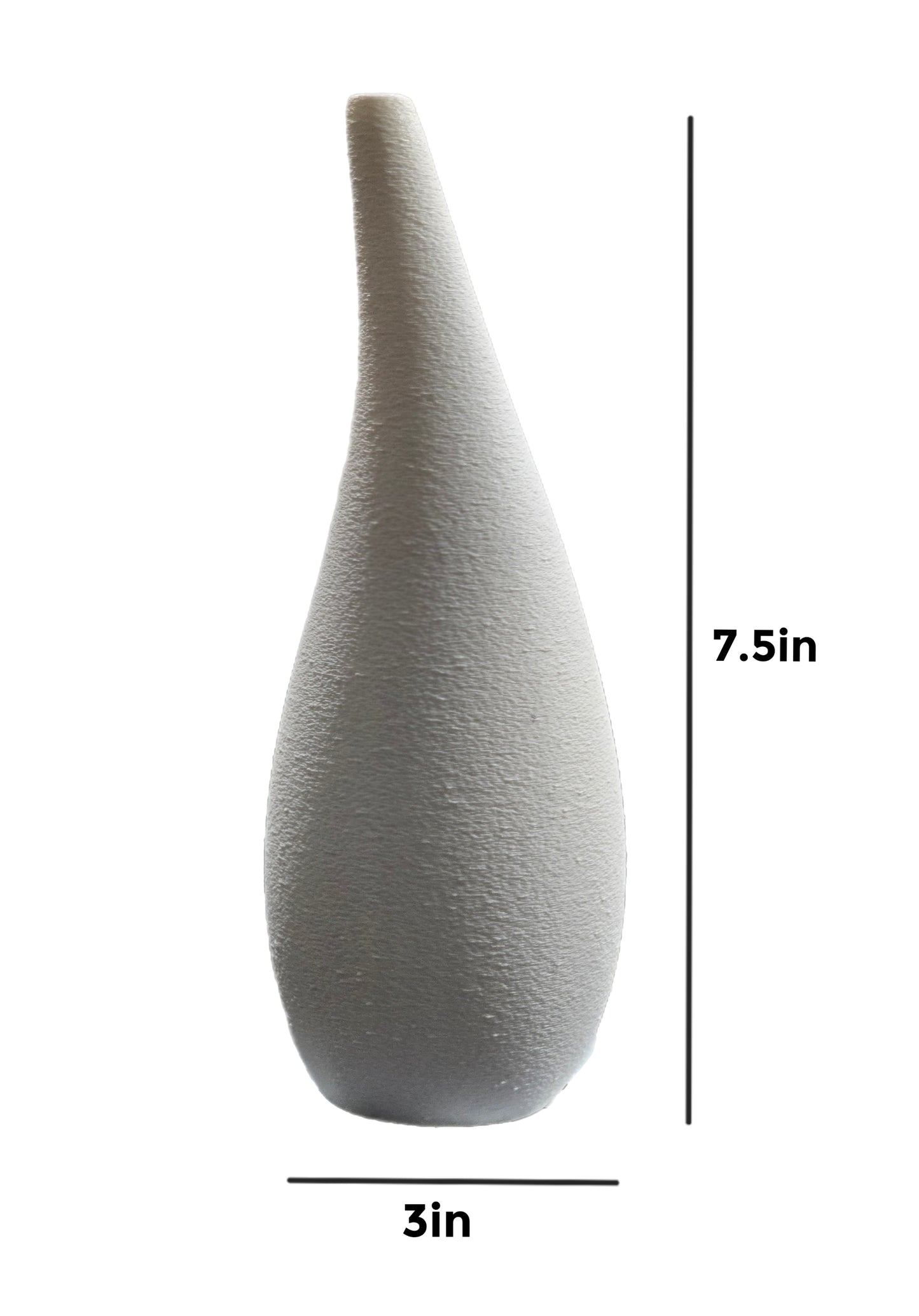 Modern Decorative Vase – Minimalist Textured Flower Vase, Durable Ceramic-Look, Waterproof Home Decor Accent